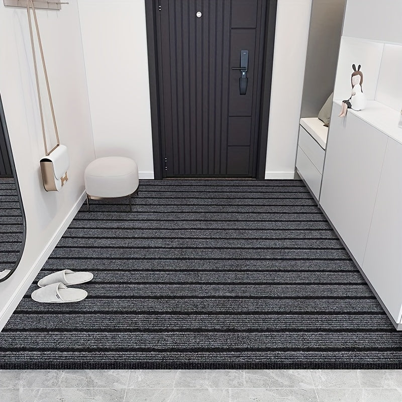 Striped Non-Slip Floor Mat with Rubber Bottom - Dust Removal Entrance Door Mat for Kitchen, Entryway & Indoor Use, Easy Clean Durable Carpet Mat in Multiple Sizes & Colors