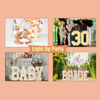 3Ft Warm White Glowing Party Number Sign 36 Inch 3D KT Board Light Up Numbers for Birthday Anniversary Wedding Decorations Easy Snap Assembly