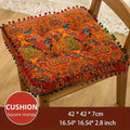 Moroccan Chair Cushion Seat Pad – Soft Bohemian Floor Cushion with Cover & Fiberfill, Multifunctional Indoor Outdoor Bench Pad, Hand Washable Decorative Home Decor for Living Room Bedroom, Valentine's Day Gift