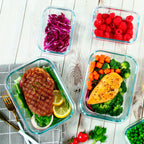 12-Pack Glass Food Storage Containers with Airtight Lids – Meal Prep Containers, Dishwasher Safe, BPA Free, Mother's Day & Holiday Gift Set