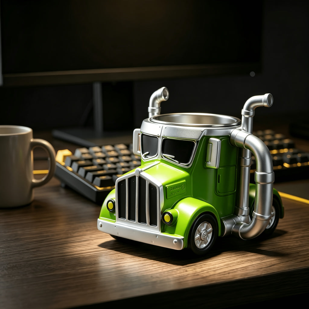 Truck Coffee Mug Novelty Truck Shaped Cup for Hot and Cold Drinks Fun Gift for Truck Lovers Men Boys Birthday Christmas