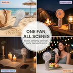 Rhinestone Handheld Fan Crystal Diamond Bling Mini Personal Fan USB Rechargeable 3-Speed for Women Girls Wedding Travel Outdoor Office