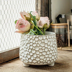 Pine Cone Ceramic Kitchen Tool Holder – Three-Legged Utensil Crock & Decorative Storage Jar for Countertop, Desk & Home Organizer | Personalized Ornament Jar