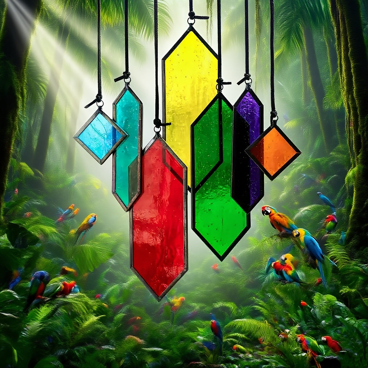 Rainbow Suncatcher Crystal Glass Sun Catcher Pendant – Hanging Window Prism Ornament for Home Garden Decoration, Wedding Party Decor & Housewarming Gift