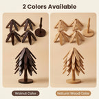 Tree Shaped Trivet Set Foldable Wooden Hot Pot Holder - Decorative Heat Resistant Trivet Mats for Kitchen Counter and Dining Table, Space Saving Stackable Leaf Trivet Set