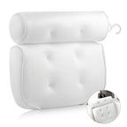 4D Grid Bath Pillow with Neck and Back Support - Bathtub Pillow with 6 Suction Cups, Quick-Drying Machine-Washable Spa Bathtub Cushion, Relaxation Gift for Women and Men