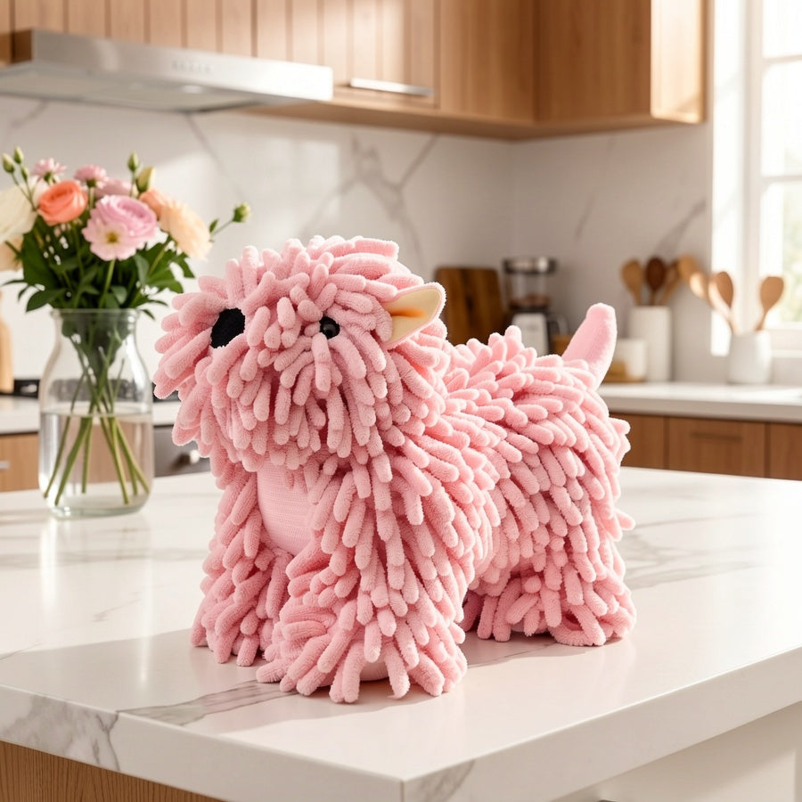 Microfiber Hand Towels Cute Puppy Design – Super Absorbent Kitchen & Bathroom Drying Towel | Halloween Holiday Cartoon Dog Decor