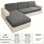 Leaf Jacquard Sofa Cover Set of 6 – High Elasticity Concubine-Style Sofa Cushion Cover with Elastic Band, Easy Install Removable Washable Furniture Protective Cover, Valentine's Day Home Decor
