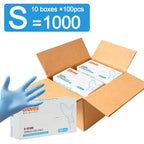 5 Mil Blue Nitrile Disposable Gloves Bulk Pack – 100 to 1000pcs, Waterproof & Anti-Slip, Powder-Free Latex-Free, S/M/L Sizes for Cooking, Cleaning, Food Prep & Pet Care, Non-Sterile