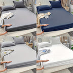 Fitted Sheet Set 3 Piece Solid Color – Soft Breathable 14" Deep Pocket Bed Sheet with 1 or 2 Pillowcases, All Season Machine Washable Bedding, Great Gift for Any Bedroom