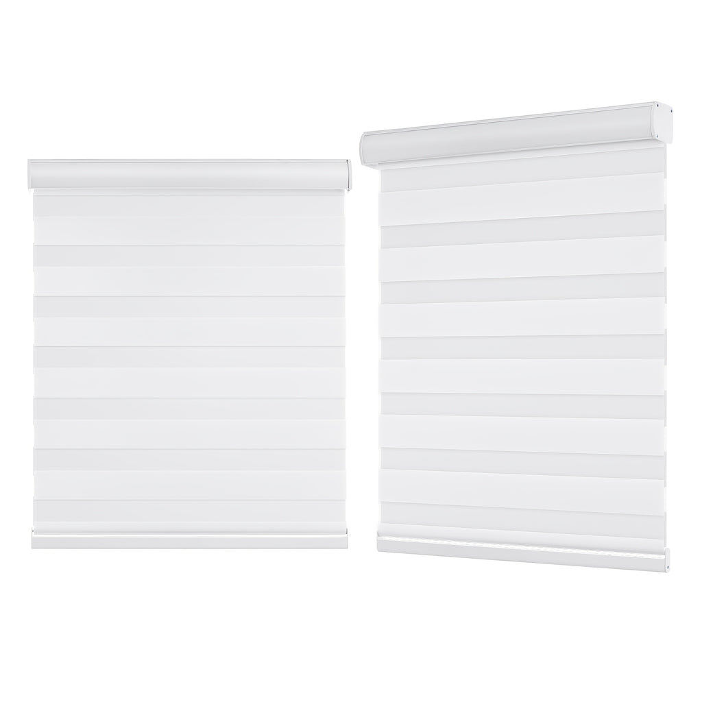 Cordless Zebra Blinds for Windows - Dual Layer Light Filtering & Blackout Roller Shades, Easy Install Custom Width 20"-64" x 72"H, Modern Window Treatment for Bedroom Living Room, 4 Colors