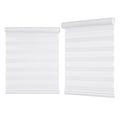 Cordless Zebra Blinds for Windows - Dual Layer Light Filtering & Blackout Roller Shades, Easy Install Custom Width 20"-64" x 72"H, Modern Window Treatment for Bedroom Living Room, 4 Colors