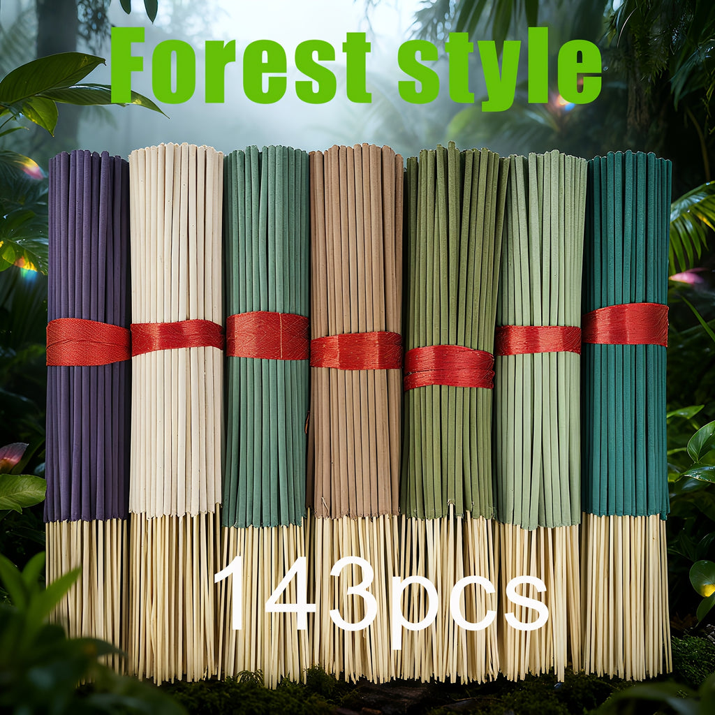 Forest Series Incense Sticks Set of 7 – Vanilla, Eucalyptus, Frankincense, Sandalwood, Citronella, Sage & Peppermint | Long-Lasting Colorful Aromatherapy Sticks for Home, Meditation & Relaxation