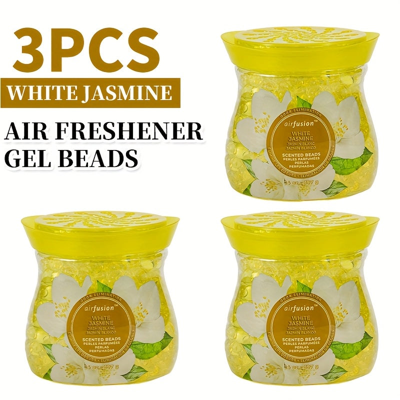 Air Freshener Scented Beads 3-Pack 14oz Each Long-Lasting Fragrance Odor Eliminator for Home Room Closet Bathroom Car Office Fabric Aromatherapy Multiple Scents