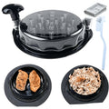 Chicken Shredder 10.8 Inch Large with Transparent Lid – Ergonomic Handle, Dishwasher Safe, Non-Slip Base, Heat Resistant, Includes Cleaning Brush – Fast Meat Shredder for Chicken, Pork & Beef