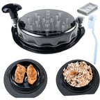 Chicken Shredder 10.8 Inch Large with Transparent Lid – Ergonomic Handle, Dishwasher Safe, Non-Slip Base, Heat Resistant, Includes Cleaning Brush – Fast Meat Shredder for Chicken, Pork & Beef