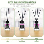 Reed Diffuser Set 3.3oz Essential Oil Air Freshener – Long-Lasting Scent with 4 Reed Sticks & Glass Bottle for Bathroom Bedroom Living Room, Holiday Home Decor Gift