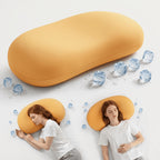 Cloud Pillow for Neck Support – Ergonomic Contoured Cooling Bed Pillow with Washable Cover | All-Season Sleep Pillow in Blue, Yellow, Purple & Pink