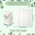 Happy Tears Tissues 100 Pack Mini Pocket Size 3-Ply Facial Tissues Bulk Wedding Favors Party Supplies Graduation Ceremony Guest Welcome Bags Travel Size Tissues for Purse Car Luggage Everyday Use