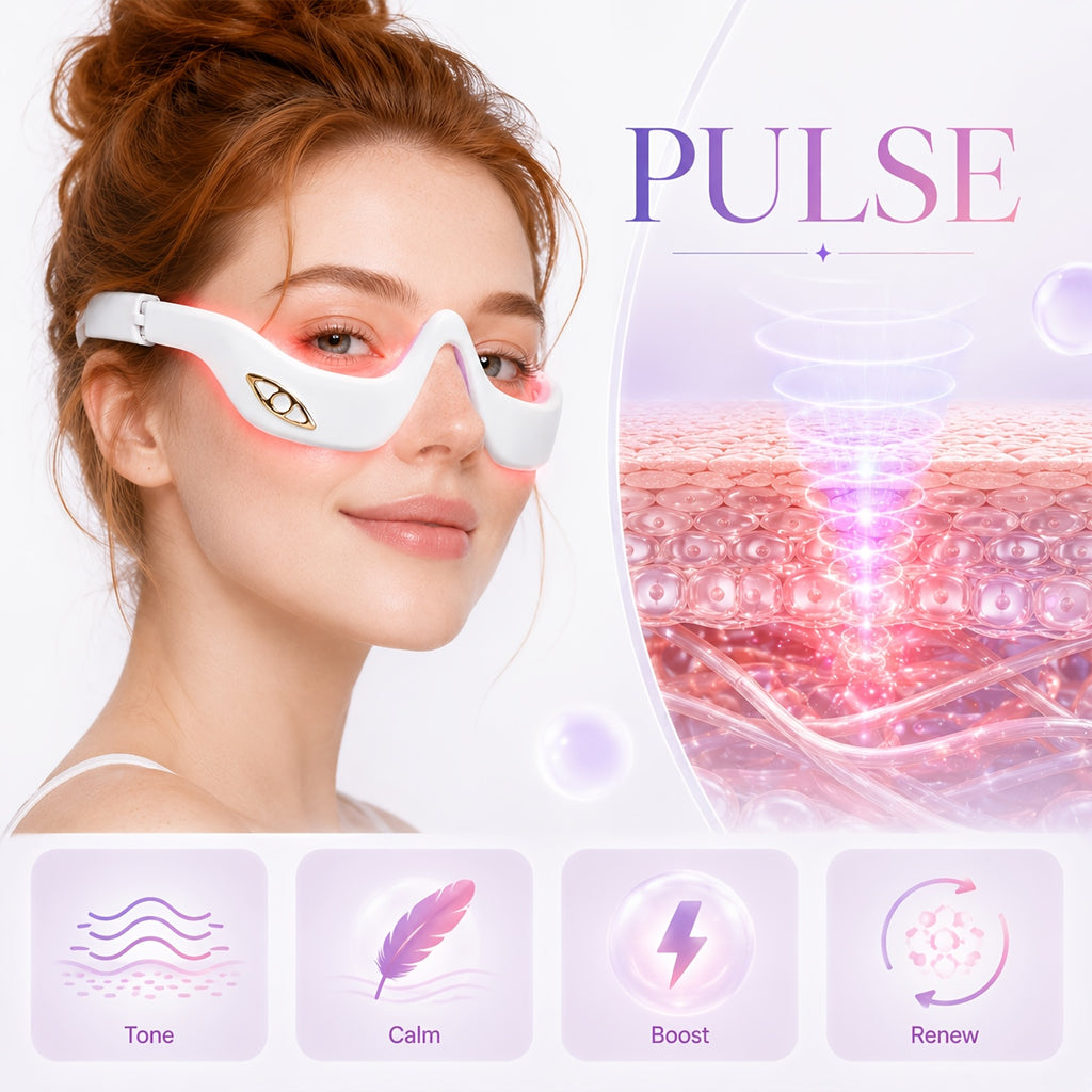 FDA Cleared EMS Microcurrent Eye & Facial Massager for Skin Lifting, Firming & Anti-Aging, Low-Frequency Electrical Stimulation Device for Eye Puffiness, Dark Circles & Fatigue Relief, Pain-Free Home Use for Women & Men