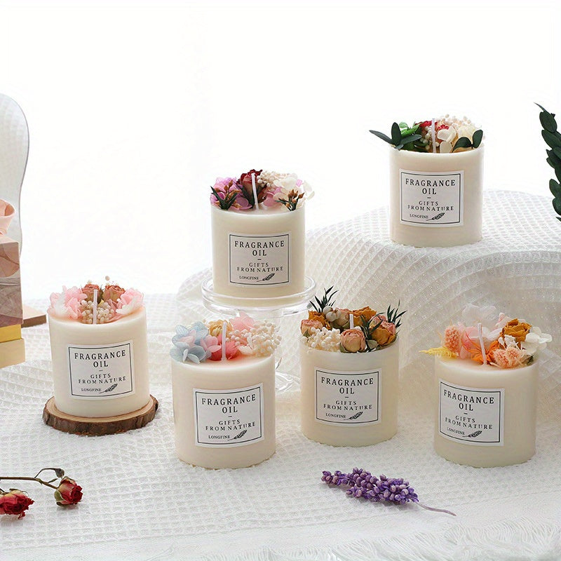 Scented Candles Gift Set for Women 8oz Eternal Flower Home Fragrance Candle – Gardenia Lavender Birthday Valentine Anniversary Christmas Gift