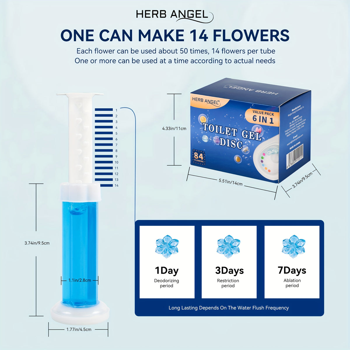 Toilet Cleaning Gel Stamp Air Freshener & Deodorizer 6 Fragrances – Long-Lasting Lavender, Ocean, Jasmine, Lemon, Gardenia & Carnation Toilet Bowl Cleaner Gel for Bathroom 1 Box / 2 Boxes