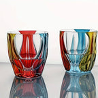 Czech Crystal Hand-Painted Wine Glass 150ml – Luxury Three-Color Painted Drinkware for Red Wine & Whiskey | Elegant Gift & Table Decoration