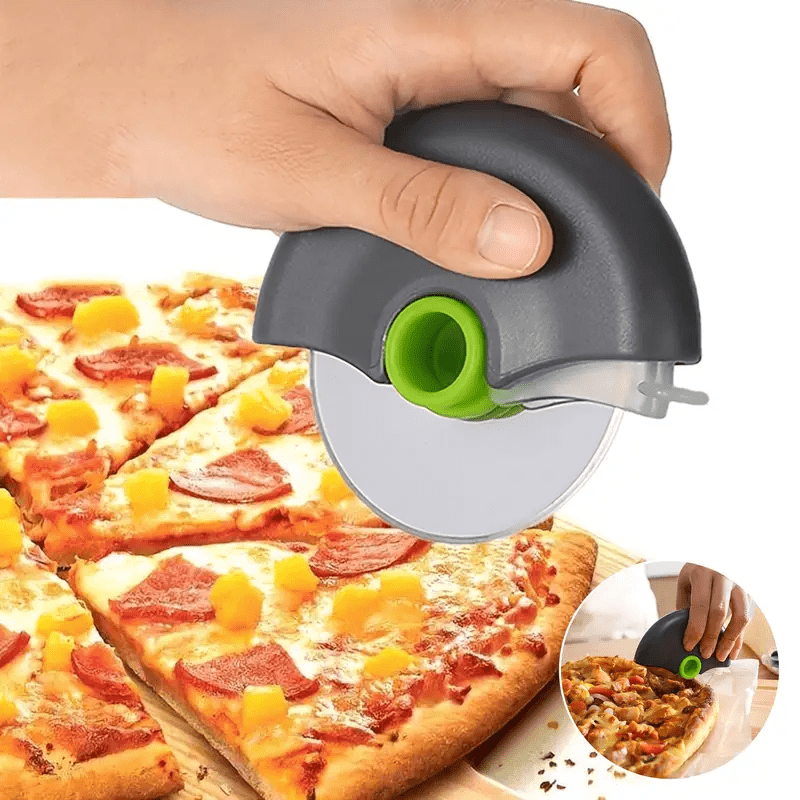Stainless Steel Pizza Cutter Wheel Set of 2 – Sharp Slicer for Pizza, Cake, Bread & Pie, Essential Kitchen Tool for Home Baking & Outdoor Camping