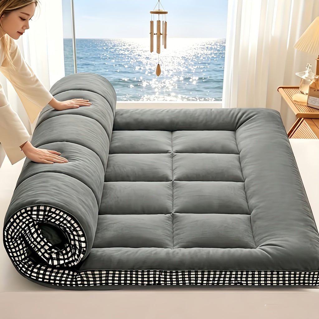 Cooling Breathable Mattress Topper | Soft Fiber Fill | Woven Fabric Cover | All Seasons | 6 Colors | Twin Full Queen King