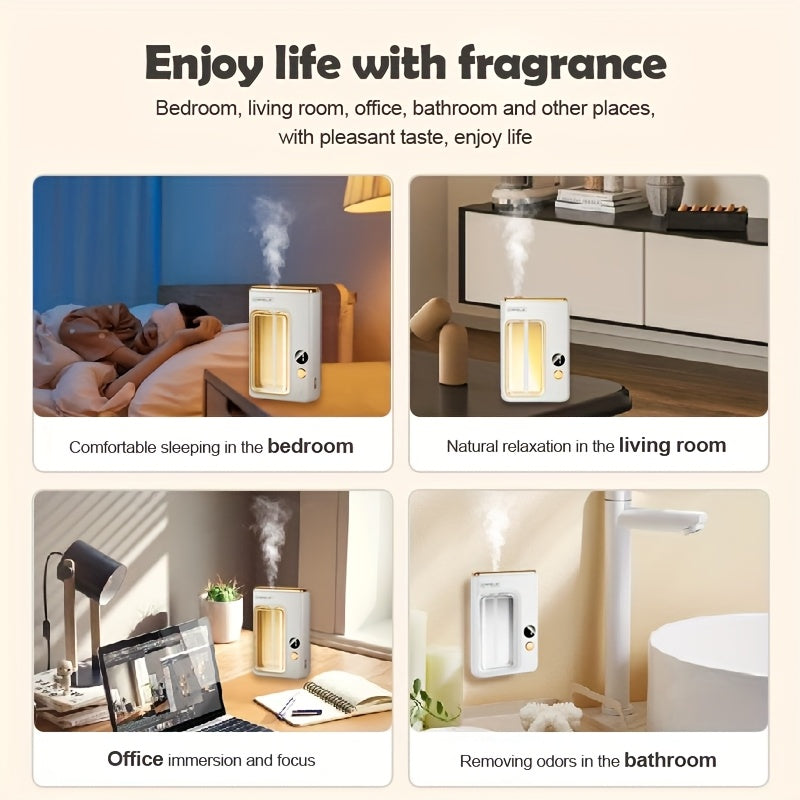 Essential Oil Diffuser and Humidifier USB Powered Auto Shut-Off Quiet Compact Aromatherapy for Home Bedroom Bathroom Office with Essential Oil Sets Hilton Shangri-La Gardenia Ocean Encounter