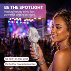 Rhinestone Handheld Fan Crystal Diamond Bling Mini Personal Fan USB Rechargeable 3-Speed for Women Girls Wedding Travel Outdoor Office