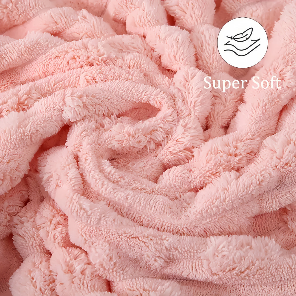 Waffle Bath Towels Set of 4 – Super Absorbent Quick-Dry Coral Fleece Bath Sheets, 280GSM Soft Spa Towels for Adults, 55x28 Inch Large Bath Towel Set