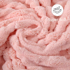 Waffle Bath Towels Set of 4 – Super Absorbent Quick-Dry Coral Fleece Bath Sheets, 280GSM Soft Spa Towels for Adults, 55x28 Inch Large Bath Towel Set