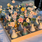 Handcrafted Ceramic Flowers 10pcs Realistic Decorative Floral Accents Random Colors for Home Wedding Party Valentine's Day Mother's Day Christmas Gift