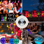 LED Light-Up Cup Coasters 40pcs Colorful Luminous Bottle Stickers Glow Drink Coasters for Parties Weddings Bars Clubs KTV Home Entertainment