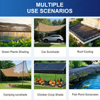 Anti-UV Sunshade Net for Garden, Greenhouse, Pergola & Terrace – Durable Sun Protection Shade Cloth for Plants & Outdoor Spaces | Brown & Black, Multiple Sizes