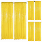 Sequin Curtains Backdrop 4 & 6 Panels 2x8FT - Shimmer Glitter Party Backdrop Curtain for Wedding Birthday Bachelorette Photo Booth, 25 Colors Reusable Event Decoration