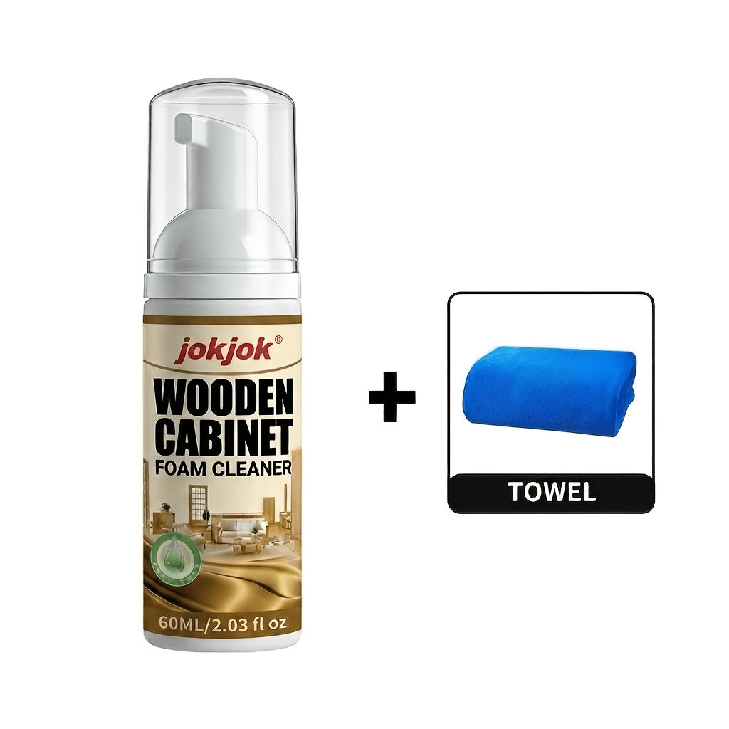 Cabinet Renovation Foam Cleaner Spray – White Wood Furniture Cleaner, Removes Water Stains & Black Marks, Quick-Dry Formula for Kitchen Cabinet Doors, Wardrobes & Wooden Furniture, Whitens with One Spray