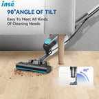 Corded Vacuum Cleaner Lightweight with Powerful Suction – 1L Dust Cup, 6-Stage Filtration, 90° Tilt, Self-Standing Design for Floors Stairs Carpet Hardwood Tile Pet Hair