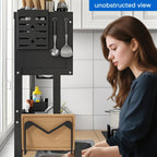 Over The Sink Dish Drying Rack with Dustproof Cover, 3-Tier Large Capacity Organizer for Dishes, Glasses, Bowls & Cutlery – Space-Saving Black Kitchen Storage Rack