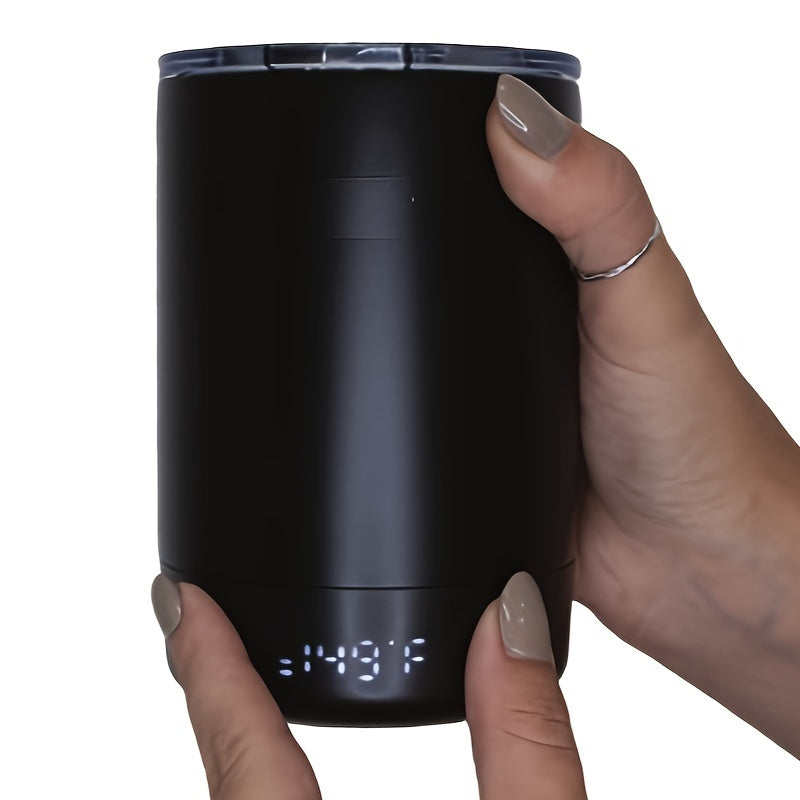 Self Heating Coffee Mug 12oz USB-C Rechargeable – Smart Temperature Maintaining Electric Mug with LED Display for Coffee & Hot Beverages