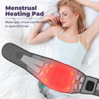 Cordless Heating Pad for Back with 3 Heat Levels & 3 Vibration Modes – Portable Rechargeable Lumbar Massager for Lower Back Pain Relief, Gift for Dad Mom Men Women