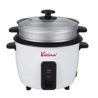 Mini Rice Cooker with Keep Warm | One-Touch Compact Electric Rice Cooker with Nonstick Pot, Glass Lid & Steamer | 0.6L (3 Cup) & 1.5L (8 Cup) | White or Black