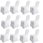 Stretch Spandex Chair Covers 6 12 Pack Machine Washable Wrinkle Resistant - Wedding Banquet Party Event Dining Chair Slipcovers Black White