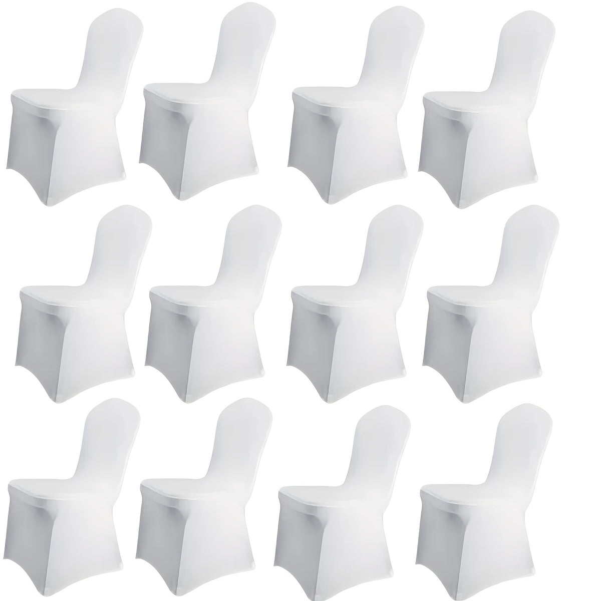Stretch Spandex Chair Covers 6 12 Pack Machine Washable Wrinkle Resistant - Wedding Banquet Party Event Dining Chair Slipcovers Black White