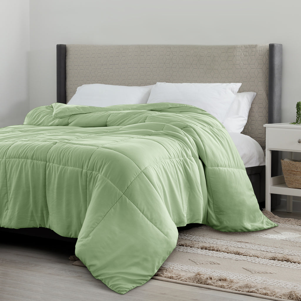 All Season Comforter with Corner Tabs & Box Stitching – Soft Fluffy Lightweight Hotel-Quality Duvet Insert for Twin Queen King, Breathable Year-Round Bedding