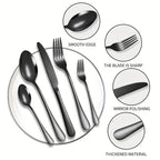30-Piece Deluxe Golden Stainless Steel Flatware Set with Wooden Gift Box – Mirror Polished Knives, Forks & Spoons for 6 | Wedding, Business & Celebration Gift
