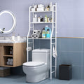 Over Toilet Storage Rack Metal Bathroom Organizer with Toilet Paper Holder and Hook Space Saving Above Toilet Shelf for Bathroom Laundry Room 3 or 4 Tier