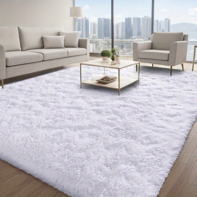 Shaggy Plush Area Rug Non-Slip Machine Washable Fluffy Tie-Dye Shedding Resistant 5x8 8x10 ft for Living Room Bedroom 7 Colors