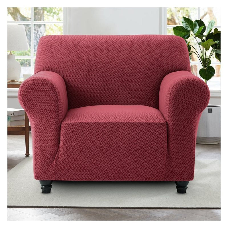 Thickened Jacquard Spandex Sofa Cover Elastic Stretch Slipcover Pet Friendly All Season Non-Slip Removable Washable Armchair Loveseat 1 2 3 Seater Couch Protector